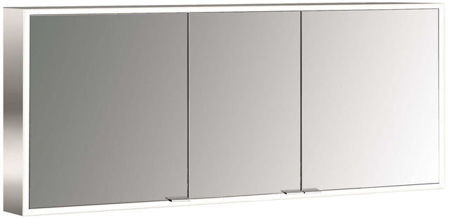 EMCO prime LED-Lichtspiegelschrank 1600 mm, 3 Türen, Aufputz, Aluminium