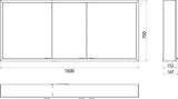 EMCO prime LED-Lichtspiegelschrank 1600 mm, 3 Türen, Aufputz, Aluminium
