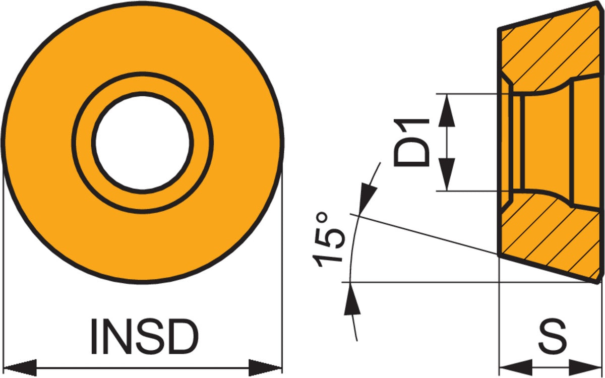 PRAMET Fräswendeschneidplatte RDHX 1003MOT:M4303 D. 3,9mm PVD beschichtet – 10 Stück
