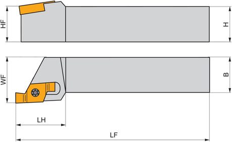 PRAMET Einstechbohrstange ISO P61.SGL-0012M-06 D.12mm Linkslauf für Innenstiche