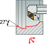 PRAMET Bohrstange ISO S20Q-SDZCL 11-93 D.20mm Linkslauf für Rückwärtsdrehen
