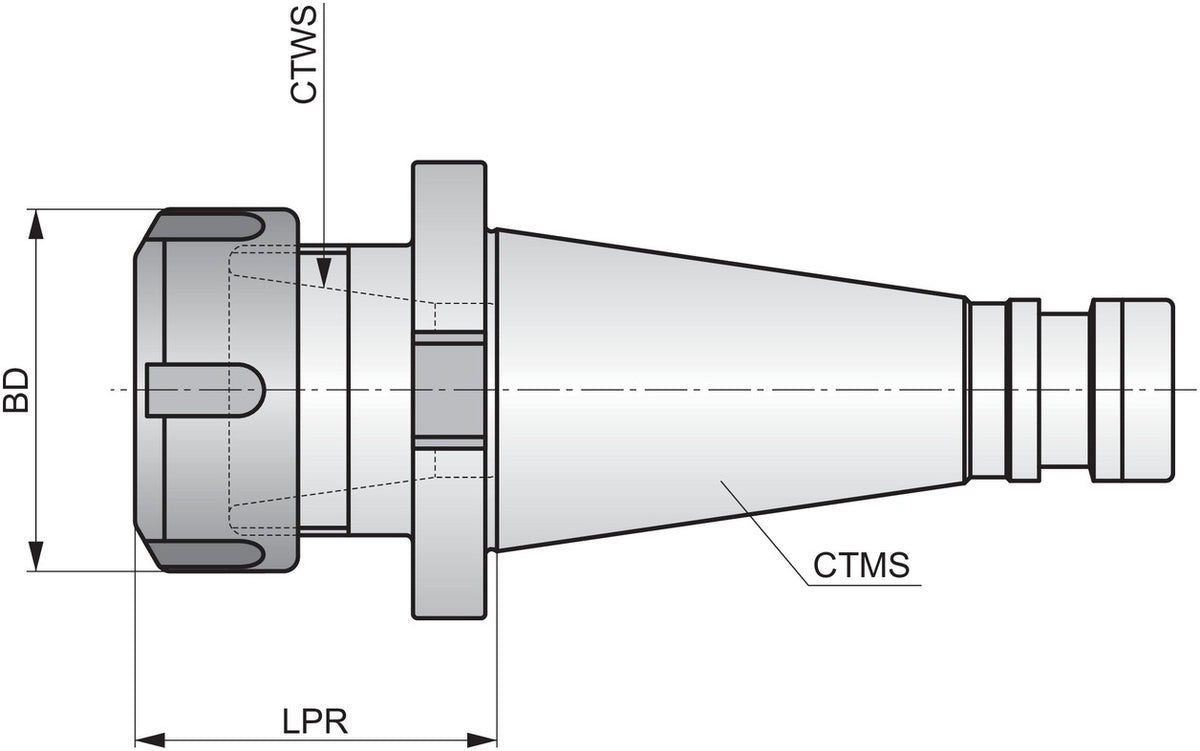 ER Spannzangenfutter DIN 2080 D. 20mm ISO 2080.40-CC.ER32.050 PRAMET