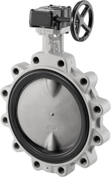 OVENTROP Absperrklappe Mittelflansch mit Getriebe DN 150 – PN 16, EPDM, Sphäroguss