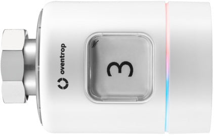 OVENTROP termios Pro Thermostat mit Anschlussset M 30 x 1,5 – Smartes Heizkörperthermostat mit E-Ink Display