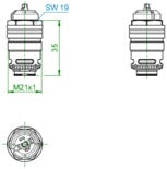 OVENTROP Ventileinsatz QA für Thermostatventil AQH – voreinstellbar 35–420 l/h, Messing, M30 x 1,5