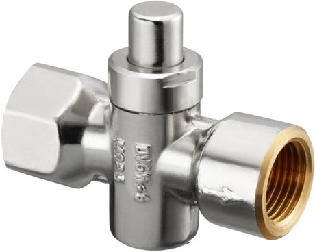 OVENTROP Manometer-Druckknopfhahn MS vernickelt DN 15 – Druckmessung per Knopfdruck