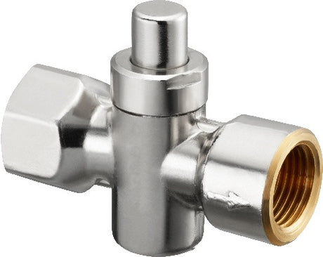 OVENTROP Manometer-Druckknopfhahn MS vernickelt DN 15 – Druckmessung per Knopfdruck