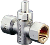 OVENTROP Manometer-Druckknopfhahn MS vernickelt DN 15 – Druckmessung per Knopfdruck