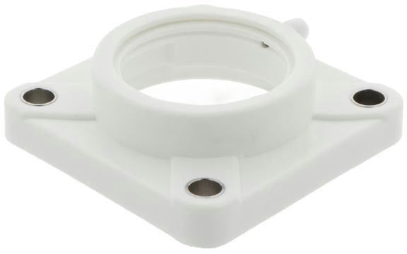 ZEN Flanschlagergehäuse TF206 -WHITE 62 mm viereckig Kunststoff weiß