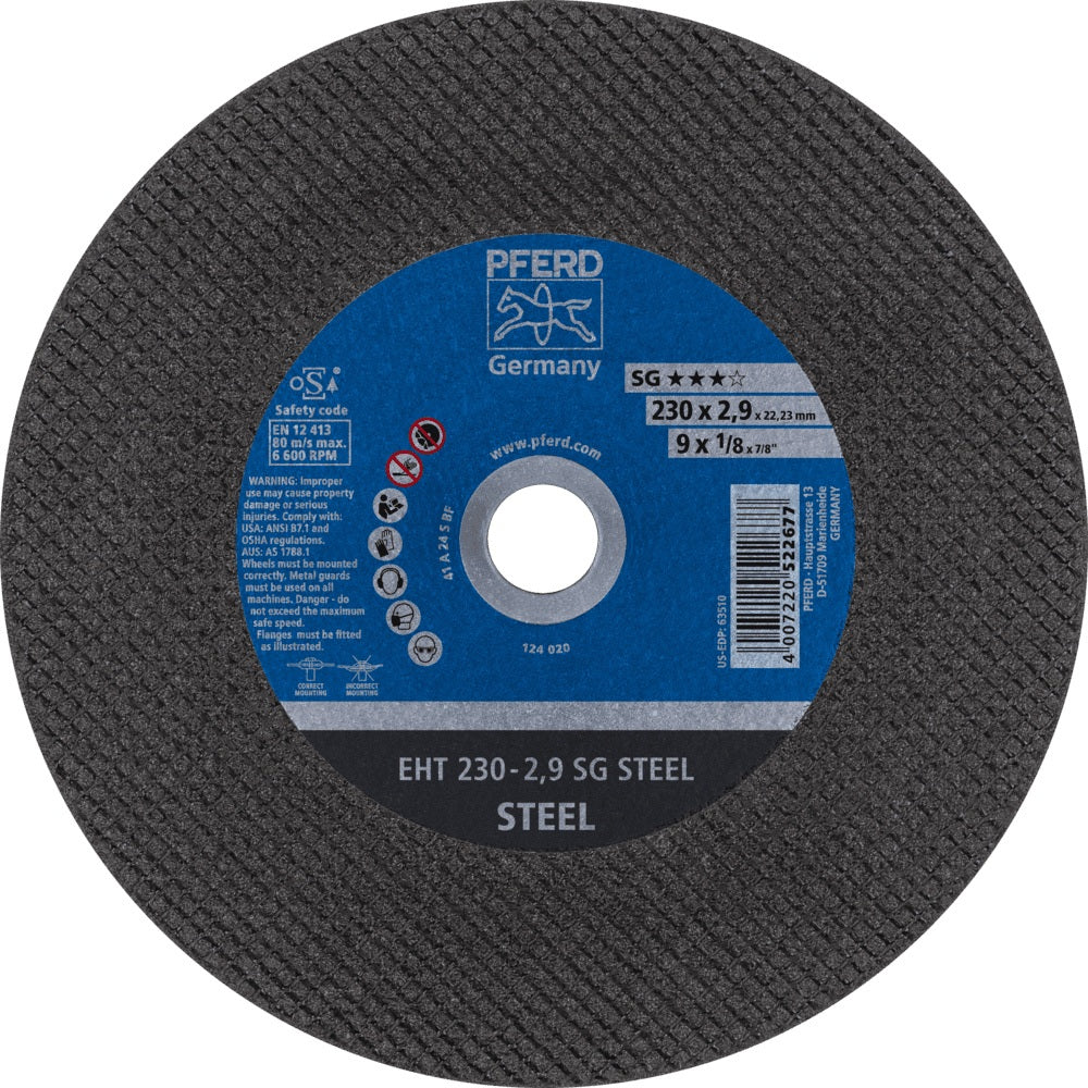PFERD Trennscheibe SG STEEL D115 x 1 mm gerade, Bohrung 22,23 mm