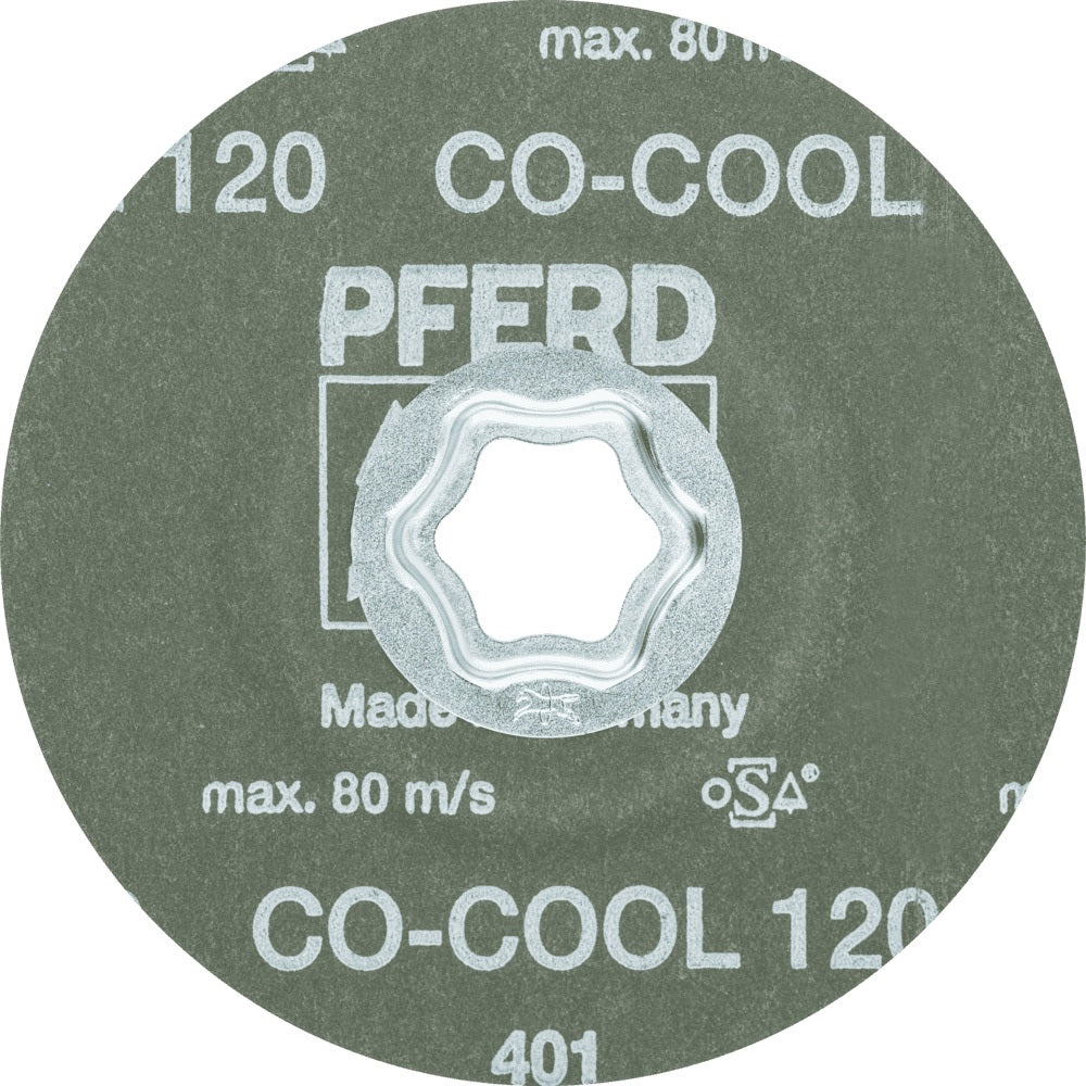 PFERD TOOLS COMBICLICK Fiberscheibe CO-COOL Ø115 mm K36 INOX/Alu Keramikkorn – 25 Stück
