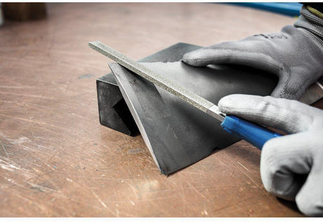 PFERD Diamant-Werkstattfeile 200 mm D151, flachstumpf, Form A, mit Ergonomie-Feilenheft