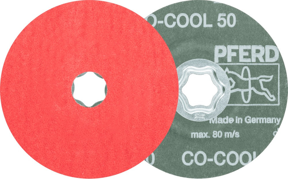 PFERD TOOLS COMBICLICK Fiberscheibe CO-COOL Ø115 mm K36 INOX/Alu Keramikkorn – 25 Stück