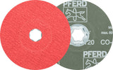 PFERD TOOLS COMBICLICK Fiberscheibe CO-COOL Ø115 mm K36 INOX/Alu Keramikkorn – 25 Stück