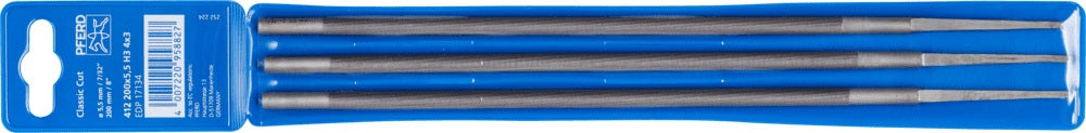 Kettensägenfeile 200 mm 5,5 mm Spiralhieb von PFERD TOOLS – 3 Stück