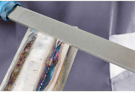 PFERD Feilensatz 250 mm Hieb 2 mit 2K-Ergo-Heft, 5-teilig für Stahl, Aluminium und Guss