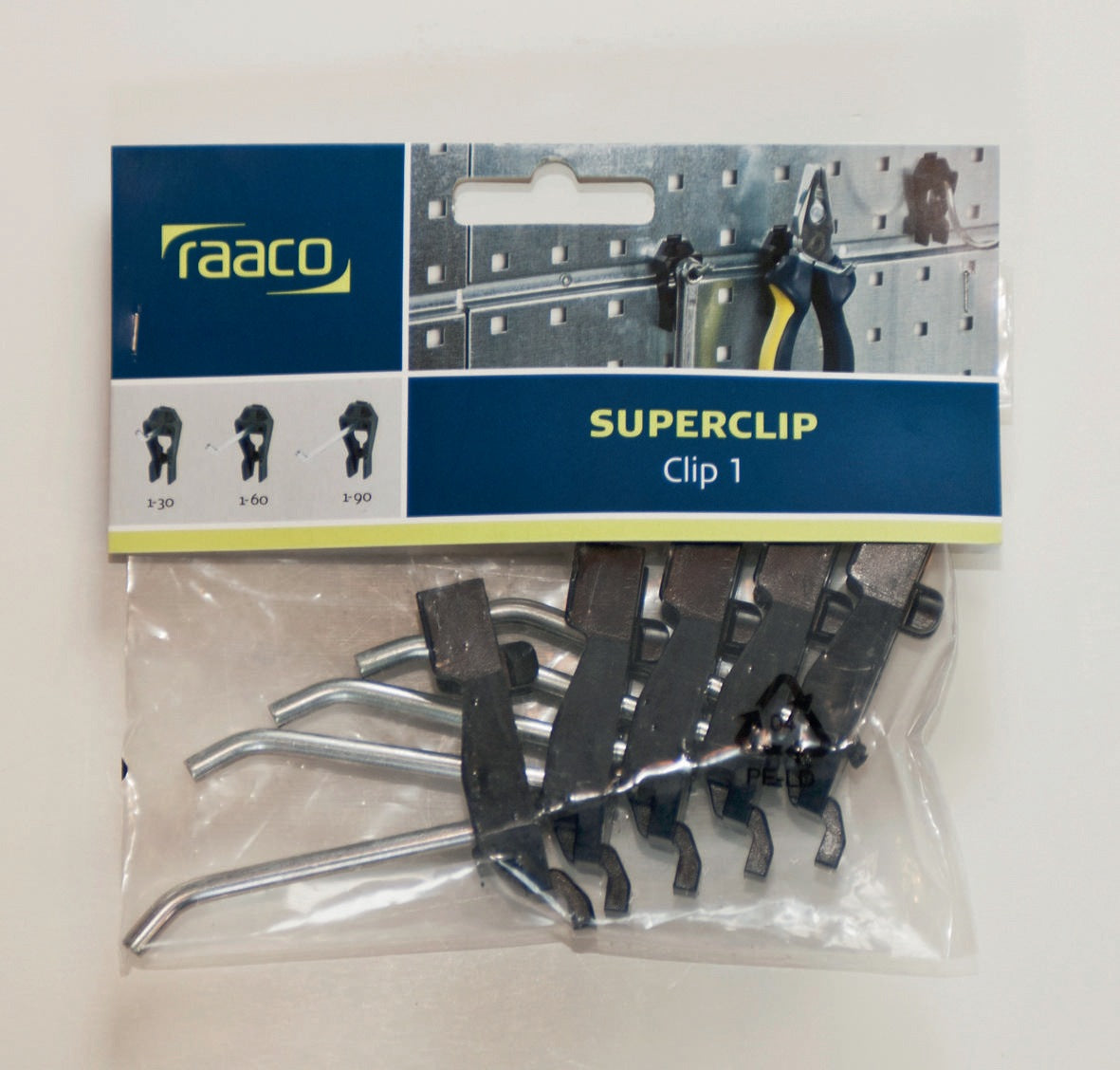 RAACO Werkzeughakenset mit 2 Lochplatten und 28 Clips für Werkzeug-Wandpaneele