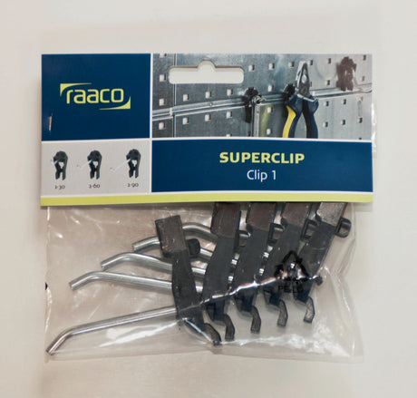 RAACO Werkzeughakenset mit 2 Lochplatten und 28 Clips für Werkzeug-Wandpaneele