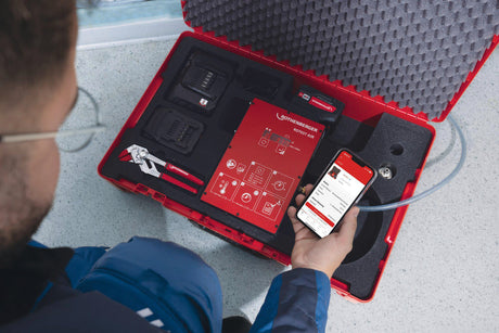ROTHENBERGER ROTEST AIR Prüfkompressor 0,15-3 bar vollautomatisch mit App-Dokumentation