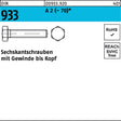 Sechskantschrauben DIN 933 A2 M3x6 mm von F. REYHER – 100 Stück