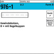 Gewindebolzen DIN 976 Kegelkuppen Form B M8 x 16 mm A2 Edelstahl, 100 Stück von F. REYHER