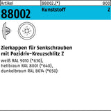 REYHER Zierkappe R 88002 für Pozidriv-Kreuzschlitz Senkschrauben, Kunststoff weiß