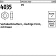Sechskantmuttern ISO 4035 Niedrig M10 mit Fasen von F. REYHER – 500 Stück