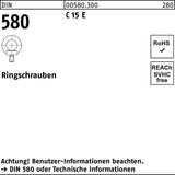 Ringschraube DIN 580 M12 C 15 E von F. REYHER – 10 Stück Packung