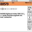 FISCHER Highbond-Anker FHB II-A L M8x60/10 A4 – 10 Stück