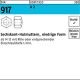 Sechskanthutmutter DIN 917 niedrige Form M36 von F. REYHER – 1 Stück, Stahl 6