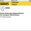 F. REYHER Kombi-Dichtungen R 88005 für Sechskant-Holzschrauben, Kunststoff schwarz