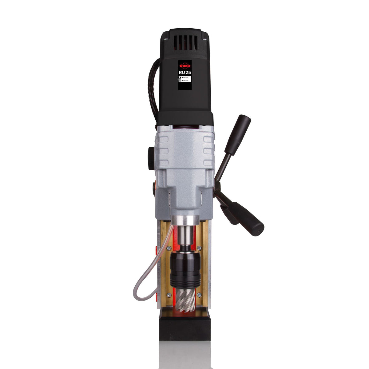 Kernbohrmaschine RU25 12-50 mm 1200 W RUKO – Magnetbohrmaschine mit 2-Gang-Getriebe und 16000 N Haltekraft