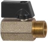 RIEGLER Mini-Kugelhahn VALVE LINE 10 mm – Messing vernickelt, G 3/8 IG/IG, DN 10, 10 bar