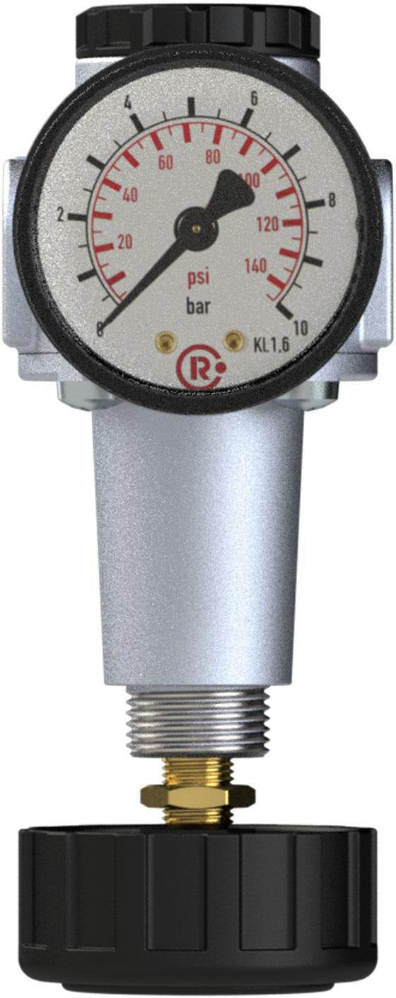 RIEGLER Druckregler Standard G 3/8 Zoll 0,5-10 bar 1000 l/min mit Manometer