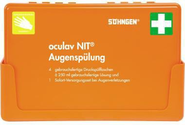 SÖHNGEN Augenspülset oculav NIT® – Sofort-Augenspülstation mit 4 x 250 ml Druckspülflaschen für den Notfall