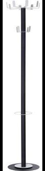 easyCloth Garderobenständer Modell D – 12 Haken, Schirmhalter, anthrazit
