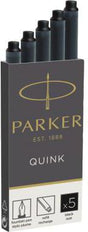 Parker QUINK Großraumtintenpatrone Z44, schwarz, 5er-Pack – für Füllfederhalter