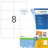 HERMA Universaletikett PREMIUM 97 x 67,7 mm weiß, 800 Etiketten, A4-Bogen, staufrei, FSC
