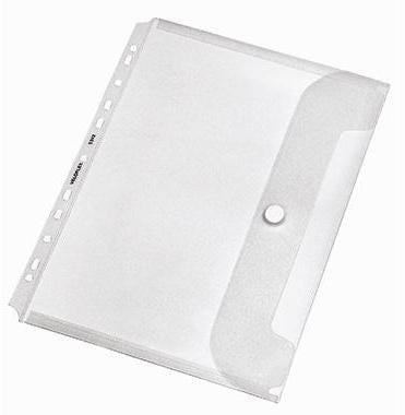 VELOFLEX Dokumentenhülle Jumbo Crystal DIN A4 0,20 mm – transparente Sichthülle mit Klettverschluss
