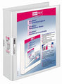 VELOFLEX Präsentationsringbuch VELODUR 1141190 – 60 mm D-Mechanik, DIN A4, weiß, 400 Blatt