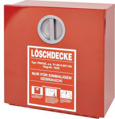 SÖHNGEN Feuerlöschdeckenkasten 0602058 für Löschdecke EN 1869, rot, Metall, 30 x 30 x 12,5 cm