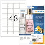 HERMA Folienetikett SPECIAL 45,7 x 21,2 mm transparent, 1.200 Etiketten, No-Label-Effekt