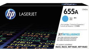 HP Toner CF451A 655A cyan – Original HP Tonerkartusche für ca. 10.500 Seiten