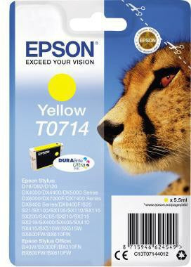 Epson Tintenpatrone T0714 gelb 5,5 ml für klare Farbdrucke bis ca. 415 Seiten