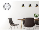UNILUX Funkwanduhr Wave 30 cm – Große Ziffern, Glasabdeckung, Innenbereich
