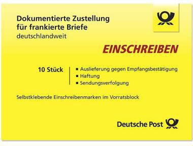 Soennecken eG Briefmarke Einschreiben national 2,35 Euro selbstklebend 10 Stück