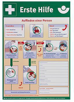SÖHNGEN Erste Hilfe Anleitung 8001034 nach BGI 510-2 im DIN A2 Format aus Kunststoff