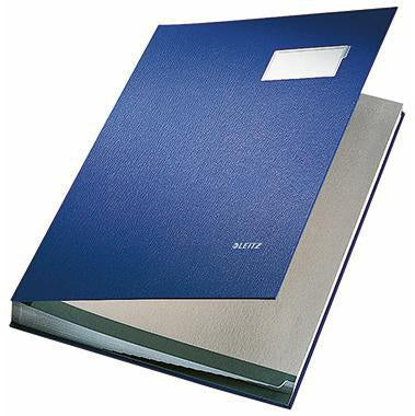 LEITZ Unterschriftsmappe 57000025 DIN A4 20 Fächer Graupappe rot – 100 % recycelt