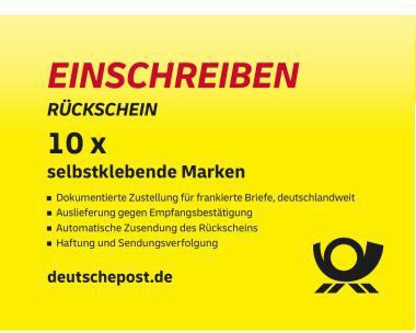 Soennecken Briefmarke Einschreiben/Rückschein national 4,85 Euro selbstklebend 10 St./Pack