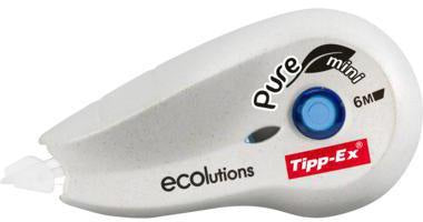 TIPP-EX Korrekturroller ECOlutions Pure Mini 918466 – 5 mm x 6 m, recyceltes Gehäuse, sofort überschreibbar